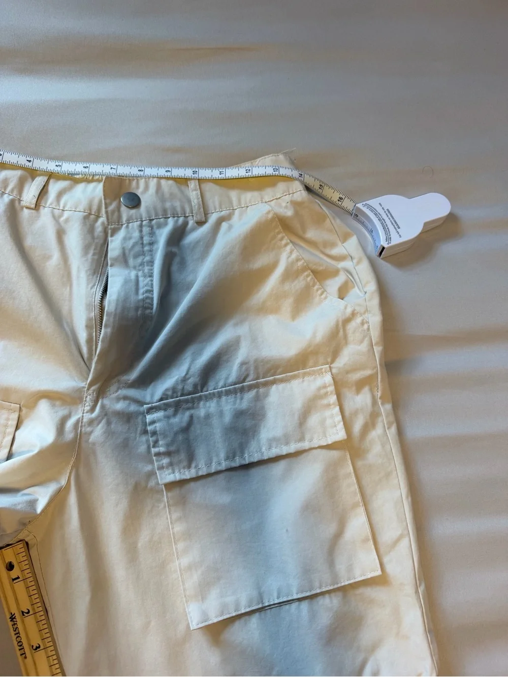 Beige Utility Cargo Joggers for Women - Picture 6 of 8